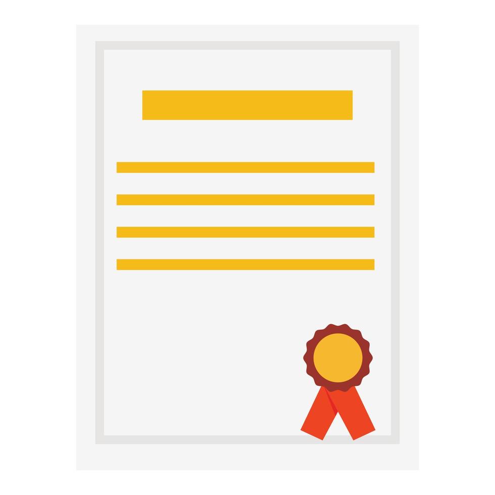 Graduated paper icon, flat style vector