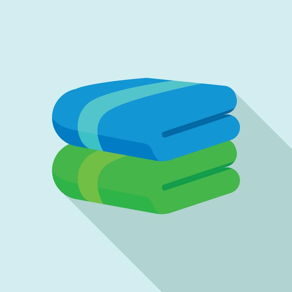 Towel stack icon, flat style vector