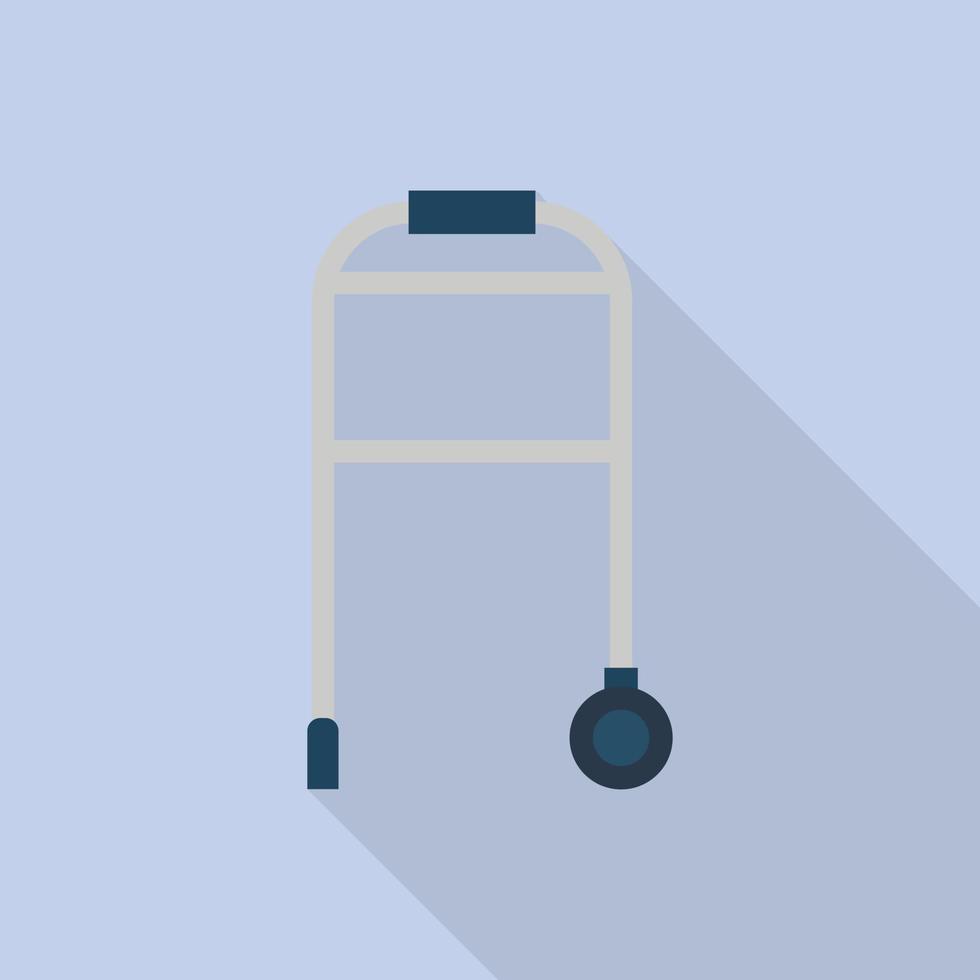 Walking wheel stand icon, flat style vector