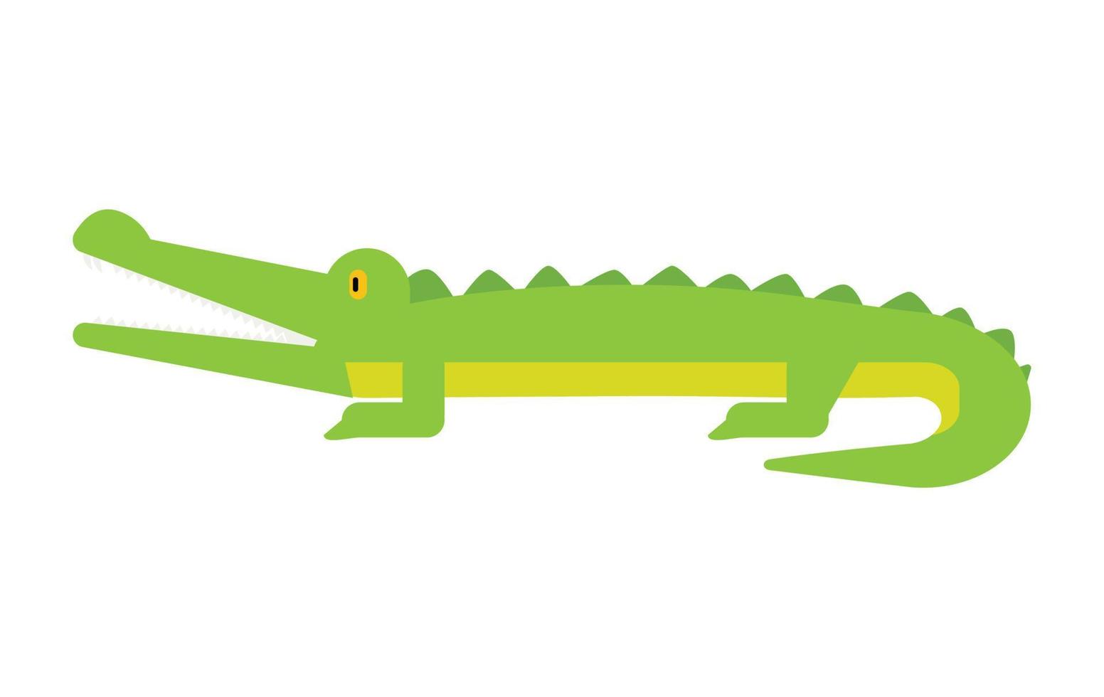 Crocodile icon, flat style vector