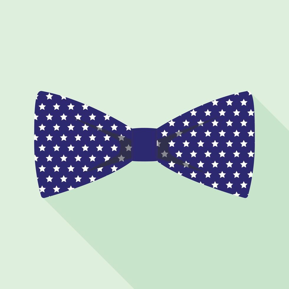 Star bow tie icon, flat style vector