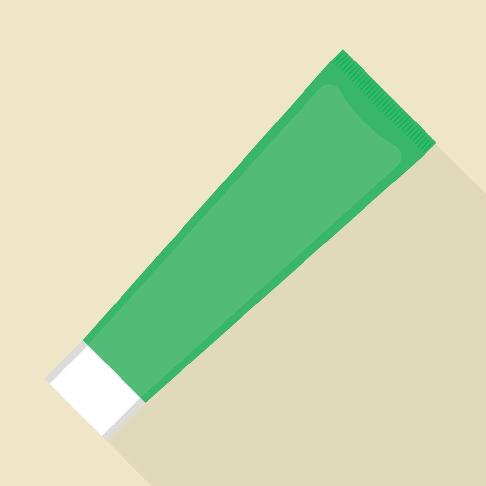 Aloe tube cream icon, flat style vector