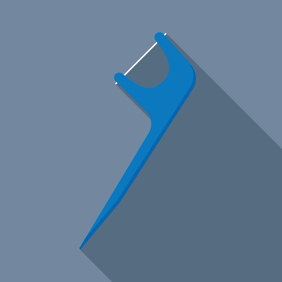 Dental floss stick icon, flat style vector