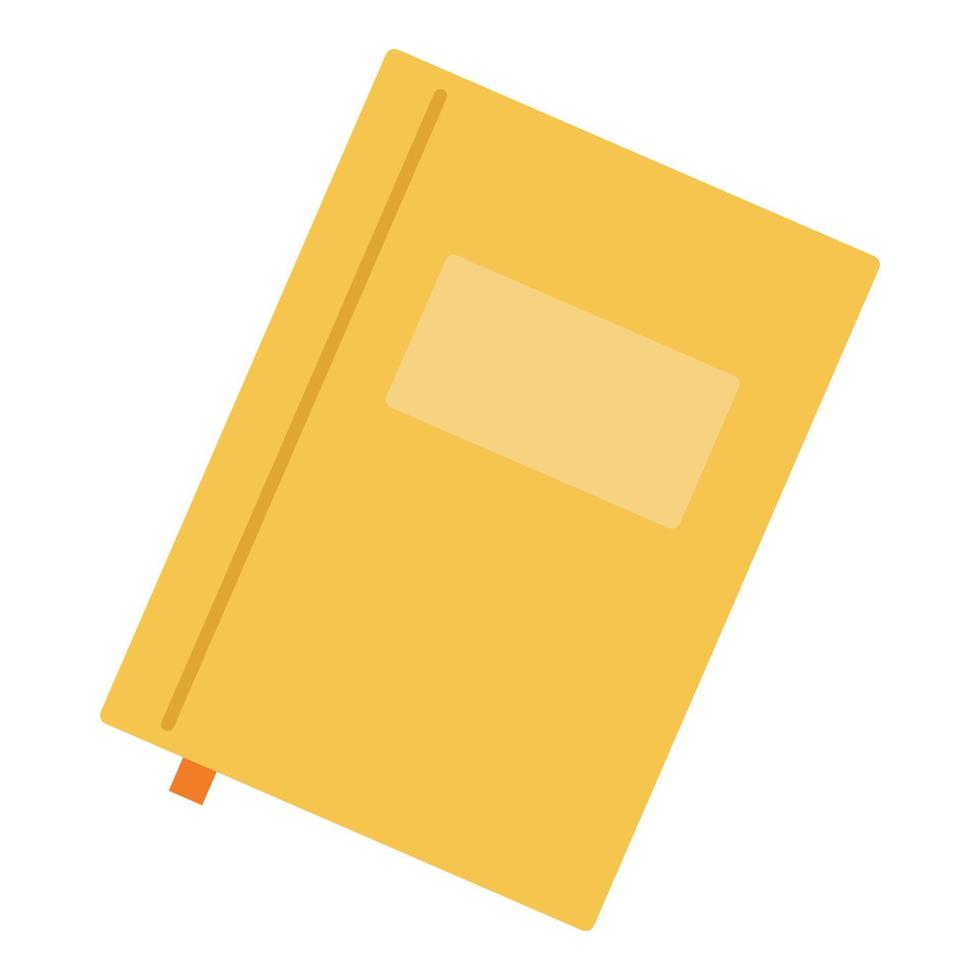 icono de cuaderno de papel, estilo plano vector