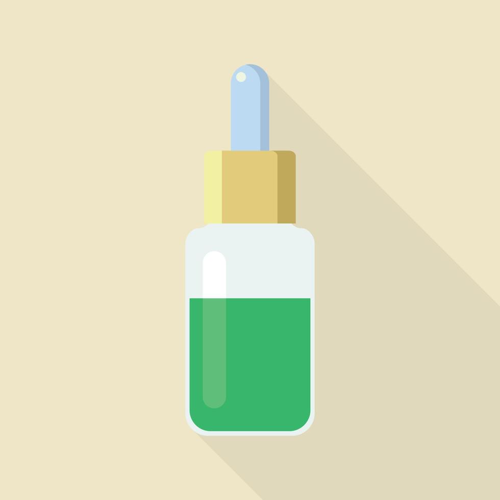 Aloe dropper icon, flat style vector
