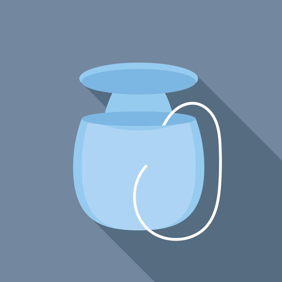 Dental floss box icon, flat style vector