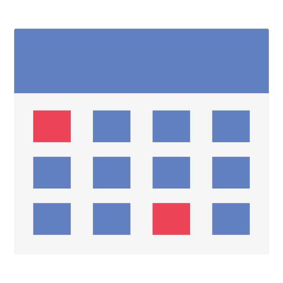 Wall calendar icon, flat style vector