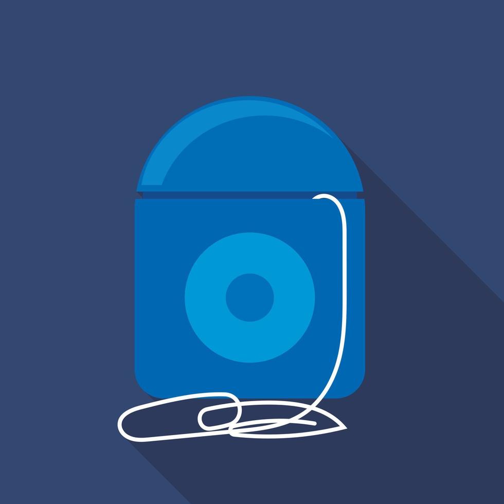 Modern floss box icon, flat style vector