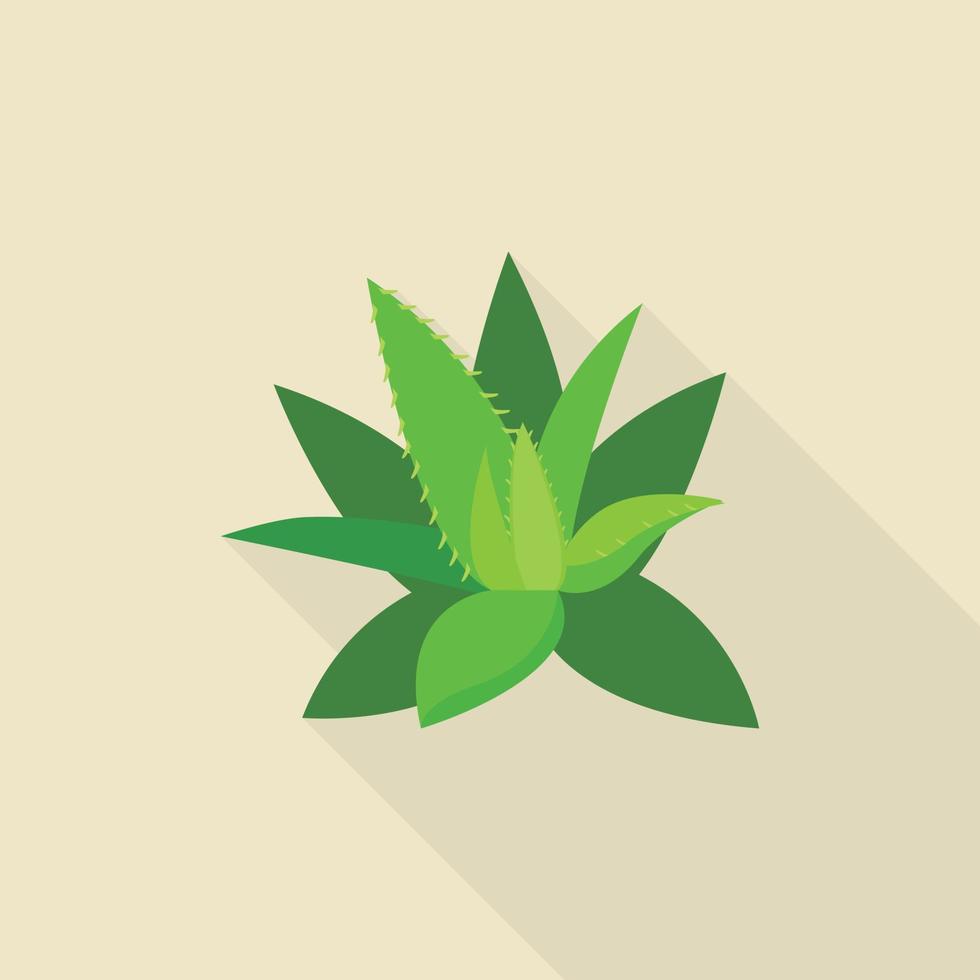 icono de aloe vera, tipo plano vector