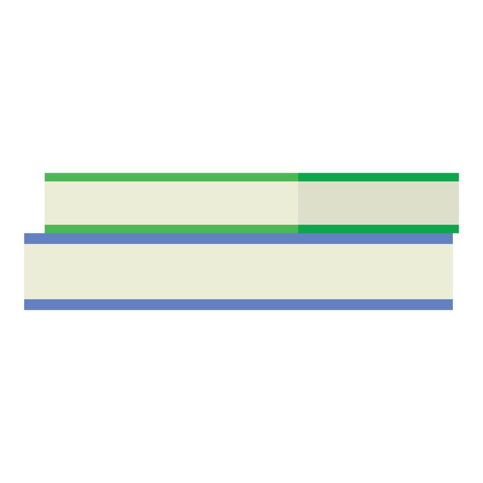 Book stack icon, flat style vector