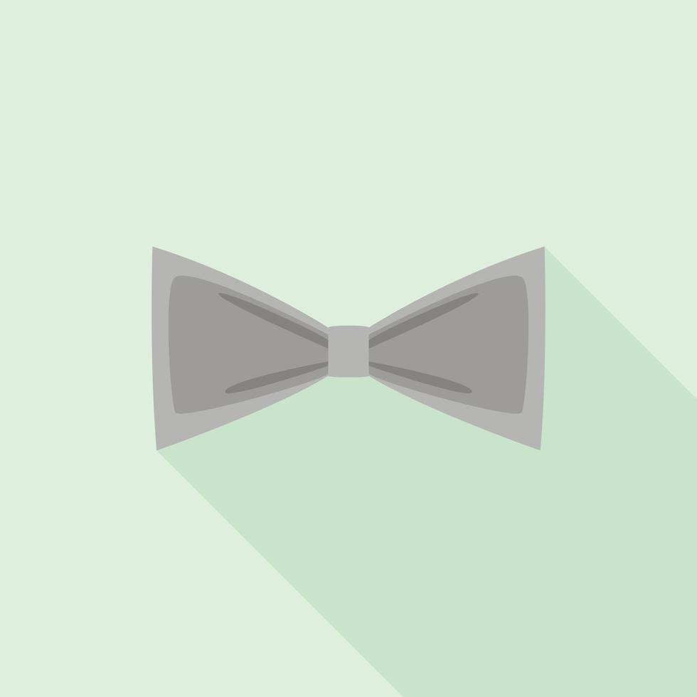 Grey bow tie icon, flat style vector