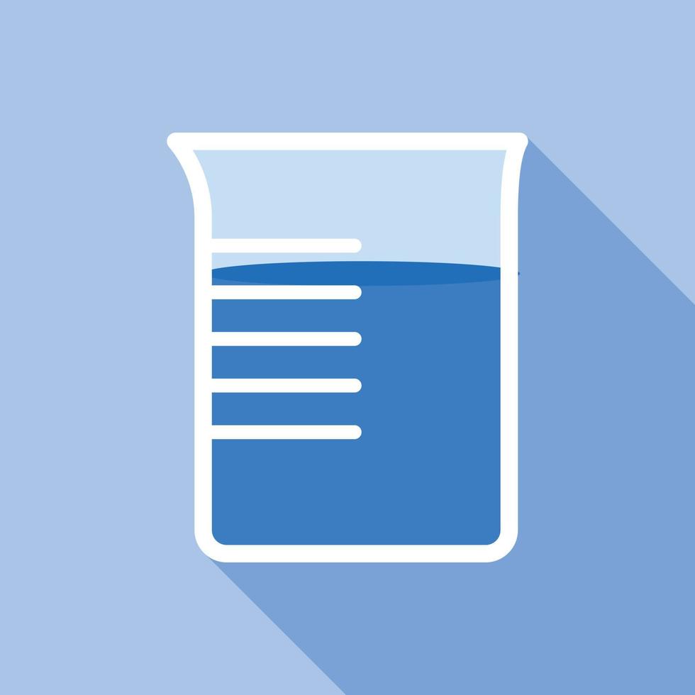 Beaker icon, flat style vector