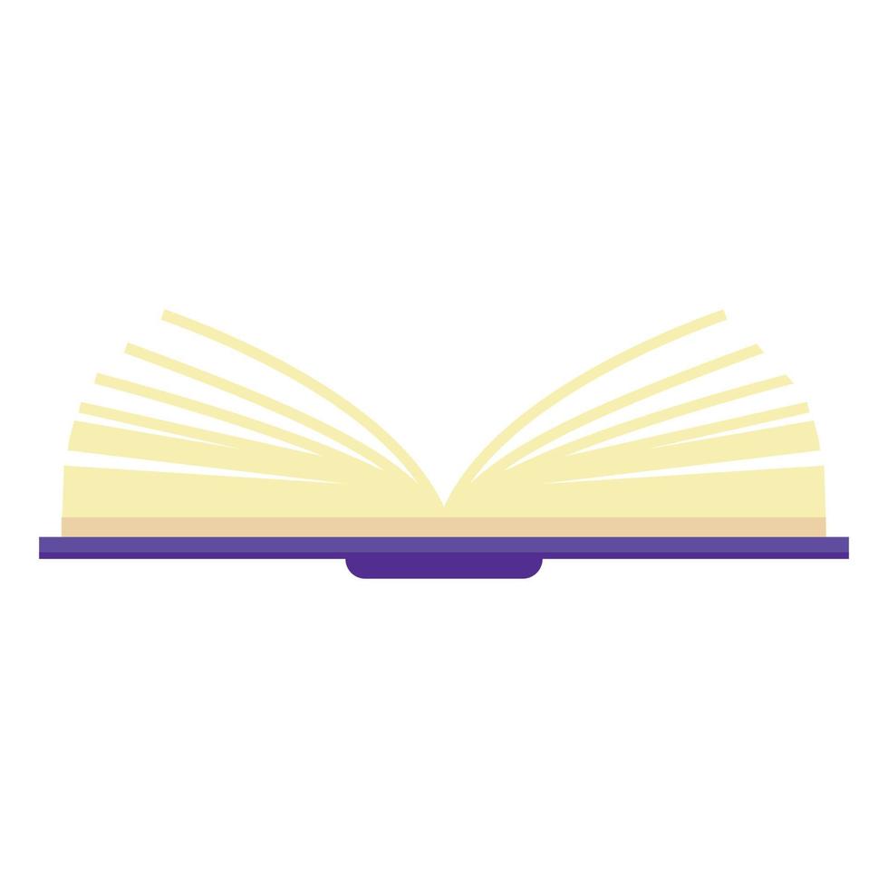 Open book icon, flat style vector