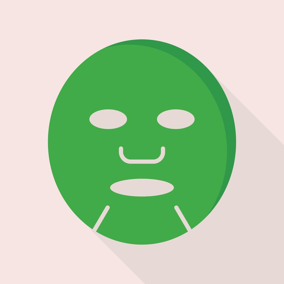 Aloe vera mask icon, flat style vector