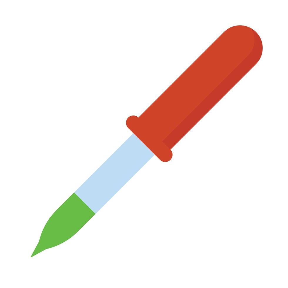 Chemistry pipette icon, flat style vector