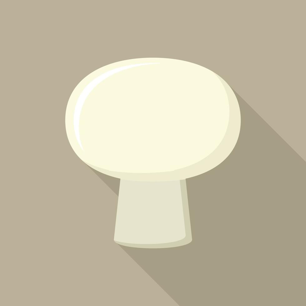 Farm champignon icon, flat style vector