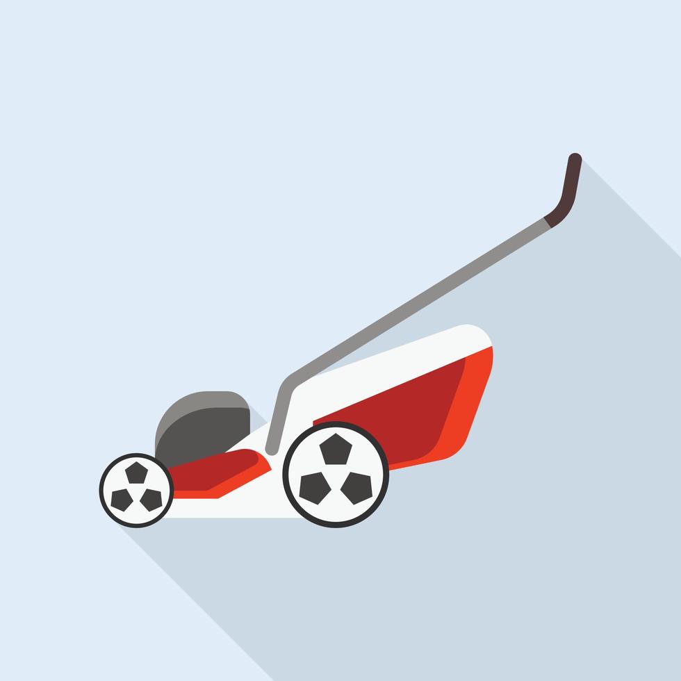 Lawnmower icon, flat style vector