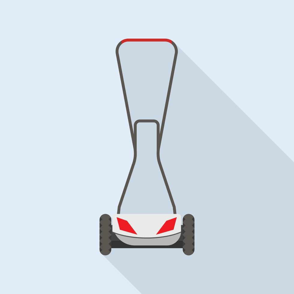 Front lawnmower icon, flat style vector