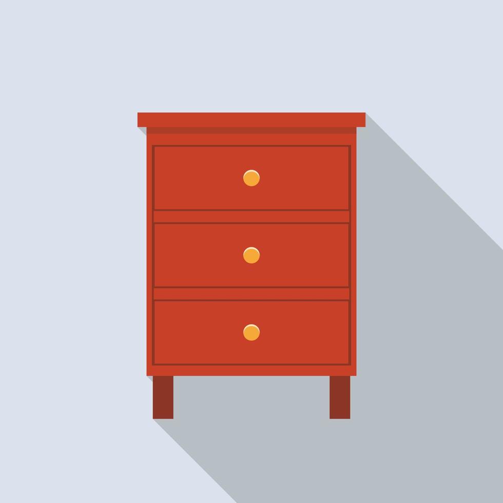 Classic drawer icon, flat style vector