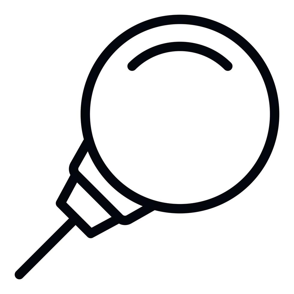Pearl piercing icon, outline style vector