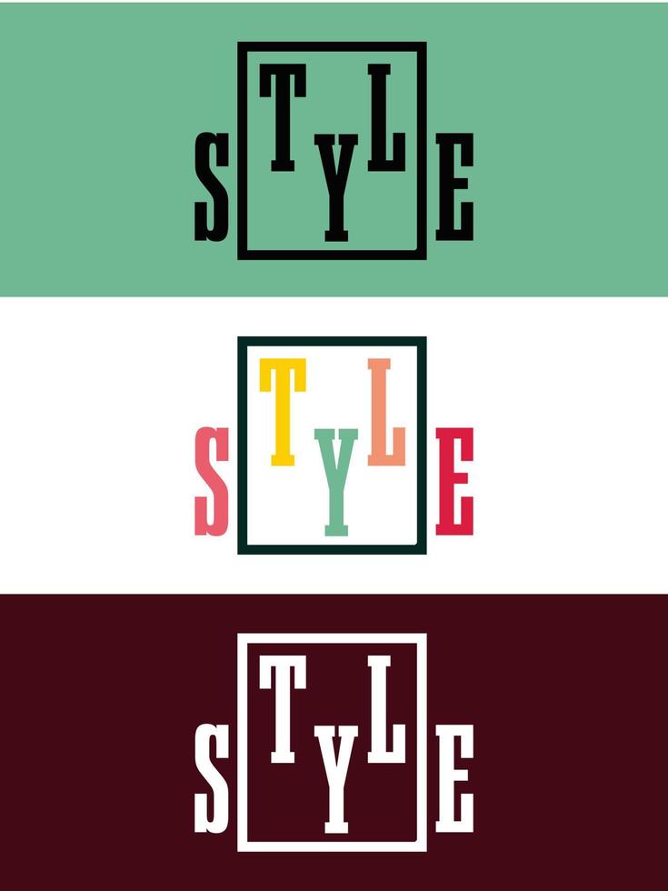 Style modern minimalist typography design vector