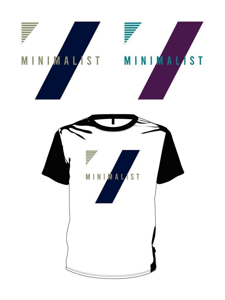 Minimalist typography t shirt logo design. vector