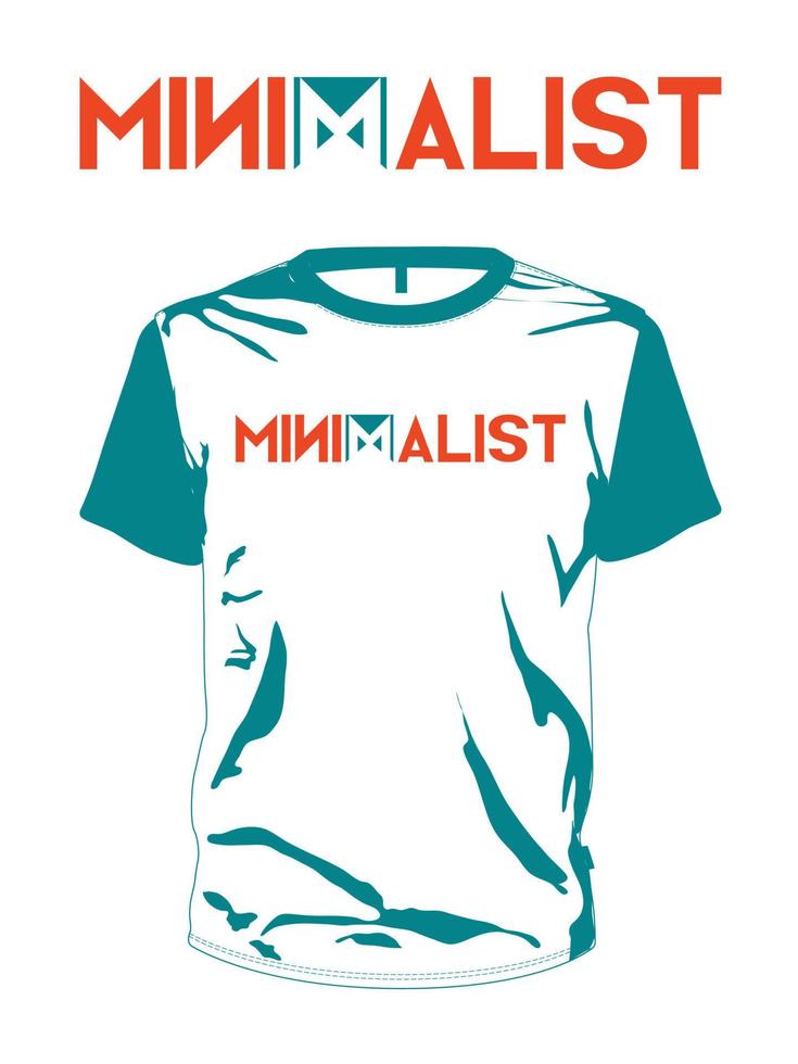 Minimalist typography t shirt logo design. vector