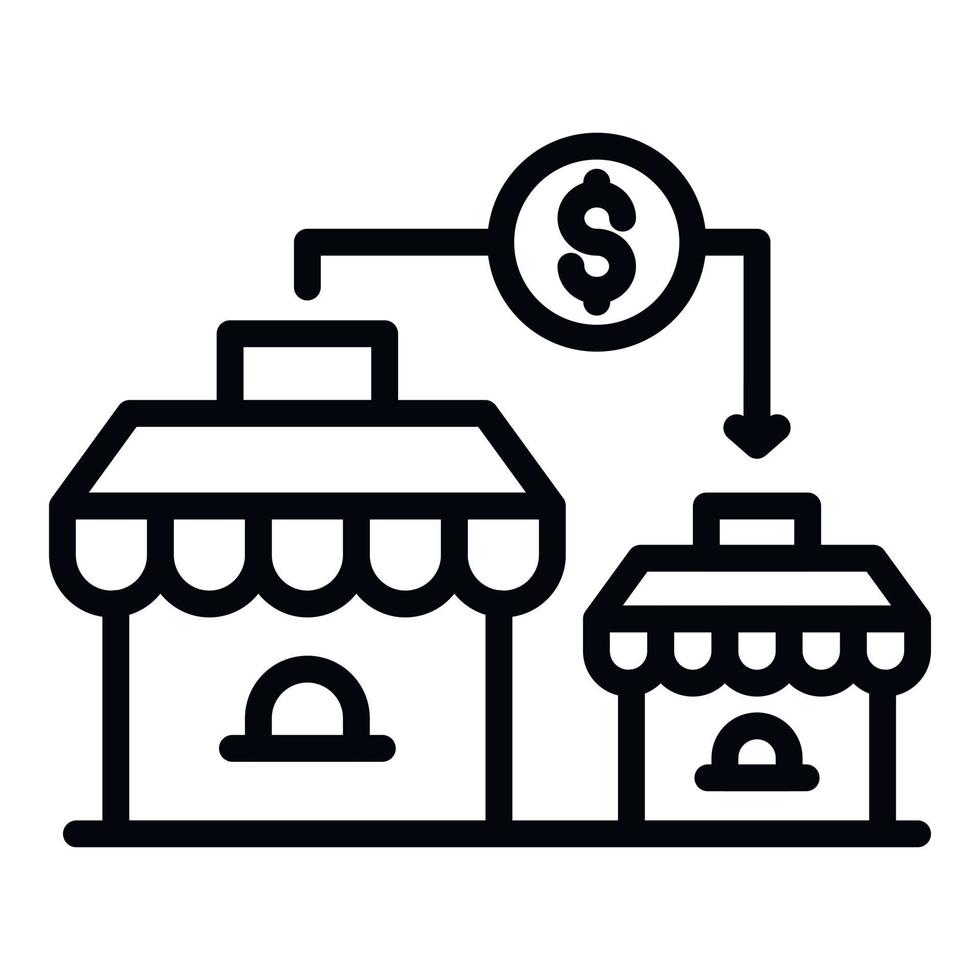 Franchise expand icon, outline style vector