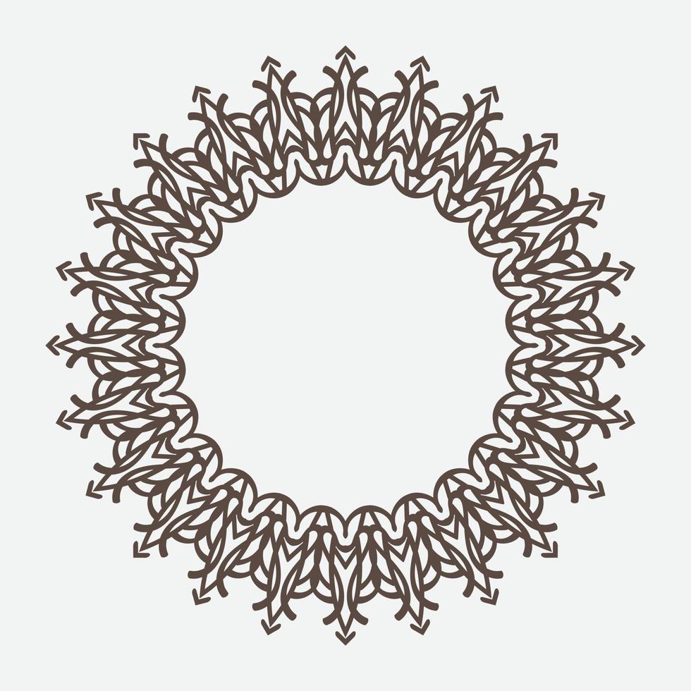 round ornament or circle frame with modern color. suitable for traditional design or vintage design vector