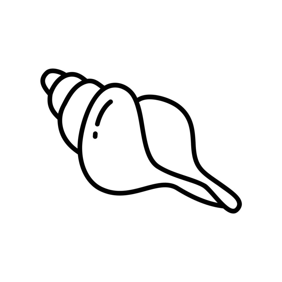 Ocean snail shell icon usually found on beach vector