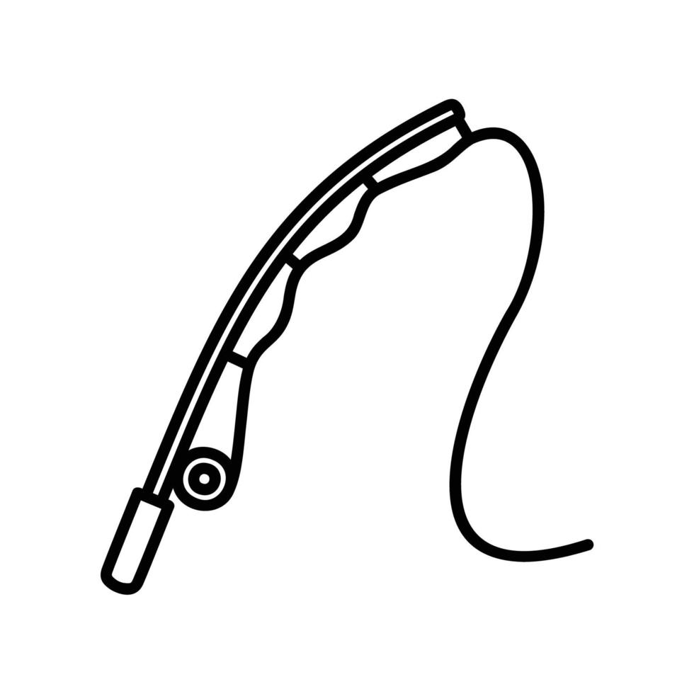 Fishing rod with pulley and line 15390907 Vector Art at Vecteezy