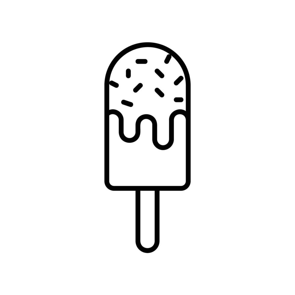 Popsicle ice cream icon for summer food vector