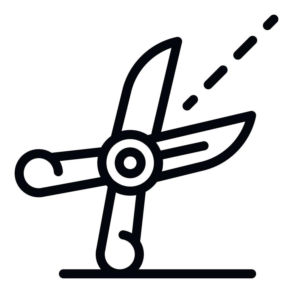 Editor scissors icon, outline style vector