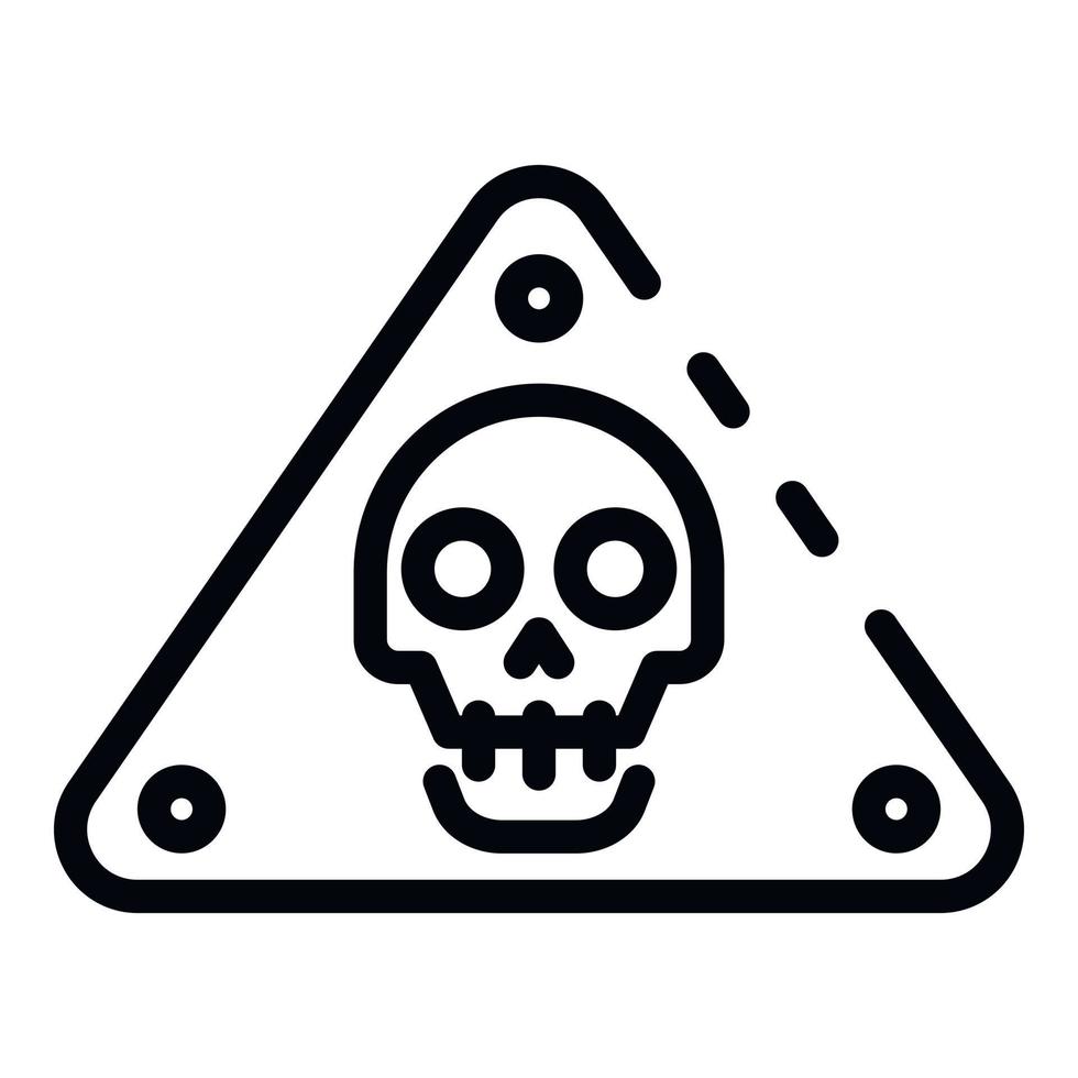 Danger life risk icon, outline style vector