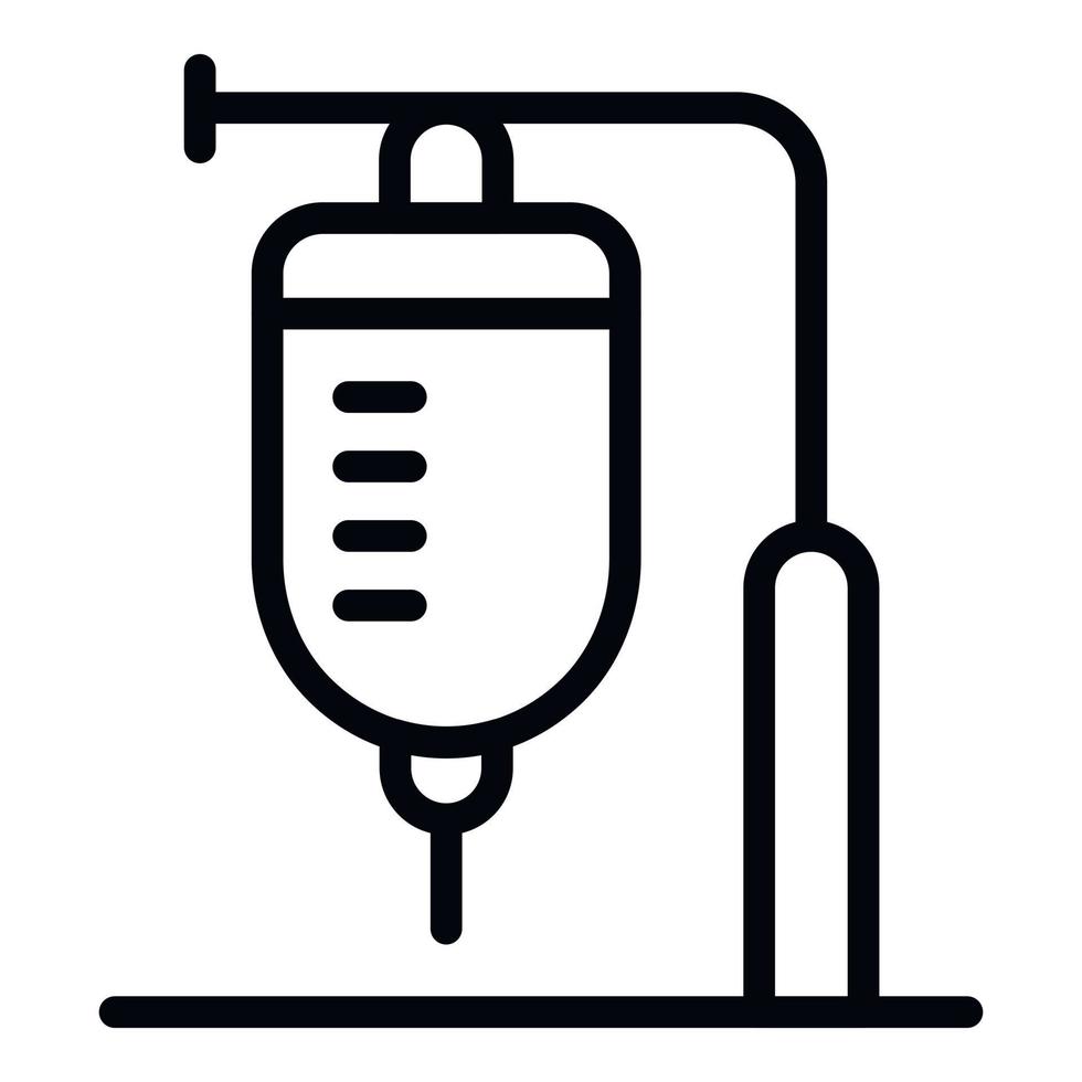 Medical dropper icon, outline style vector