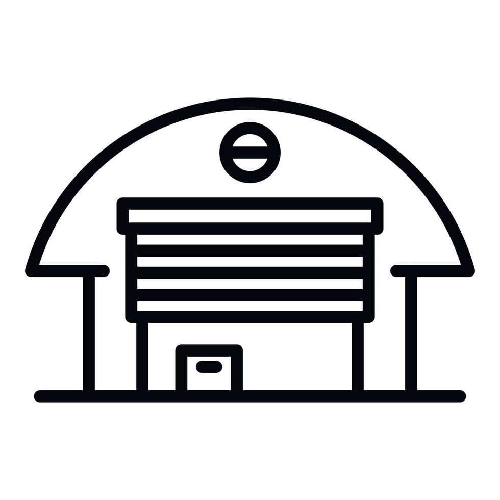 Farm warehouse icon, outline style vector