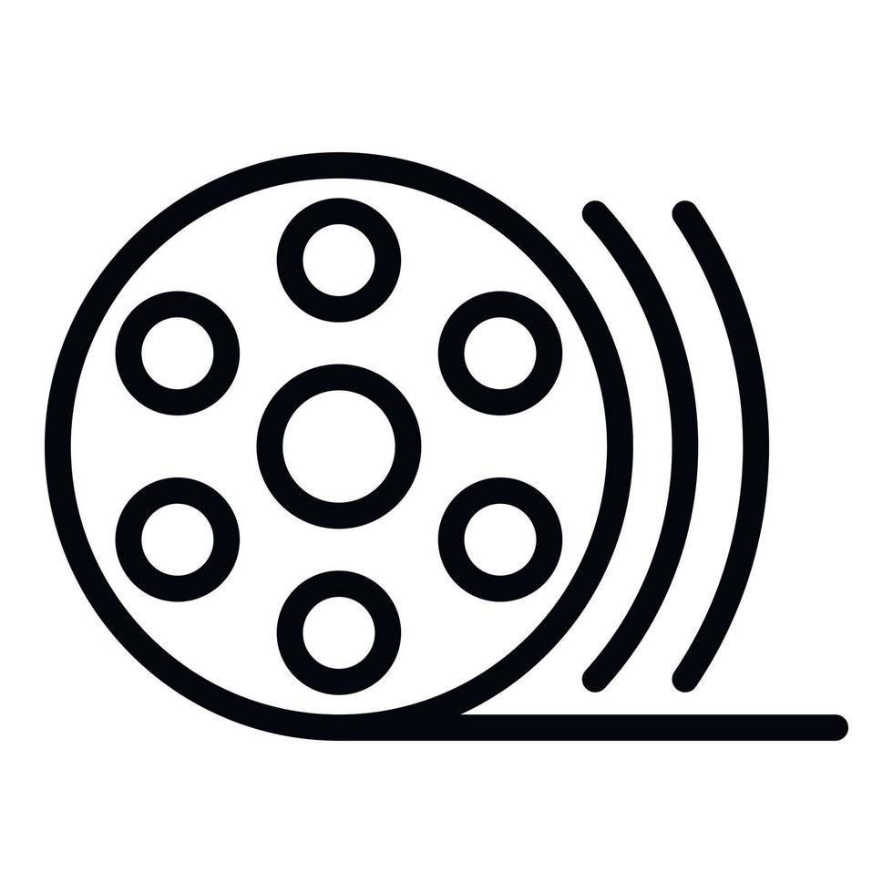 Video reel icon, outline style vector