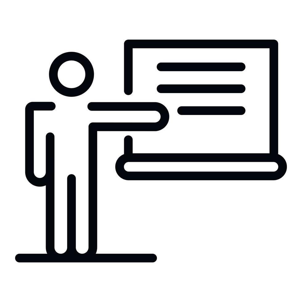 Student lesson icon, outline style vector