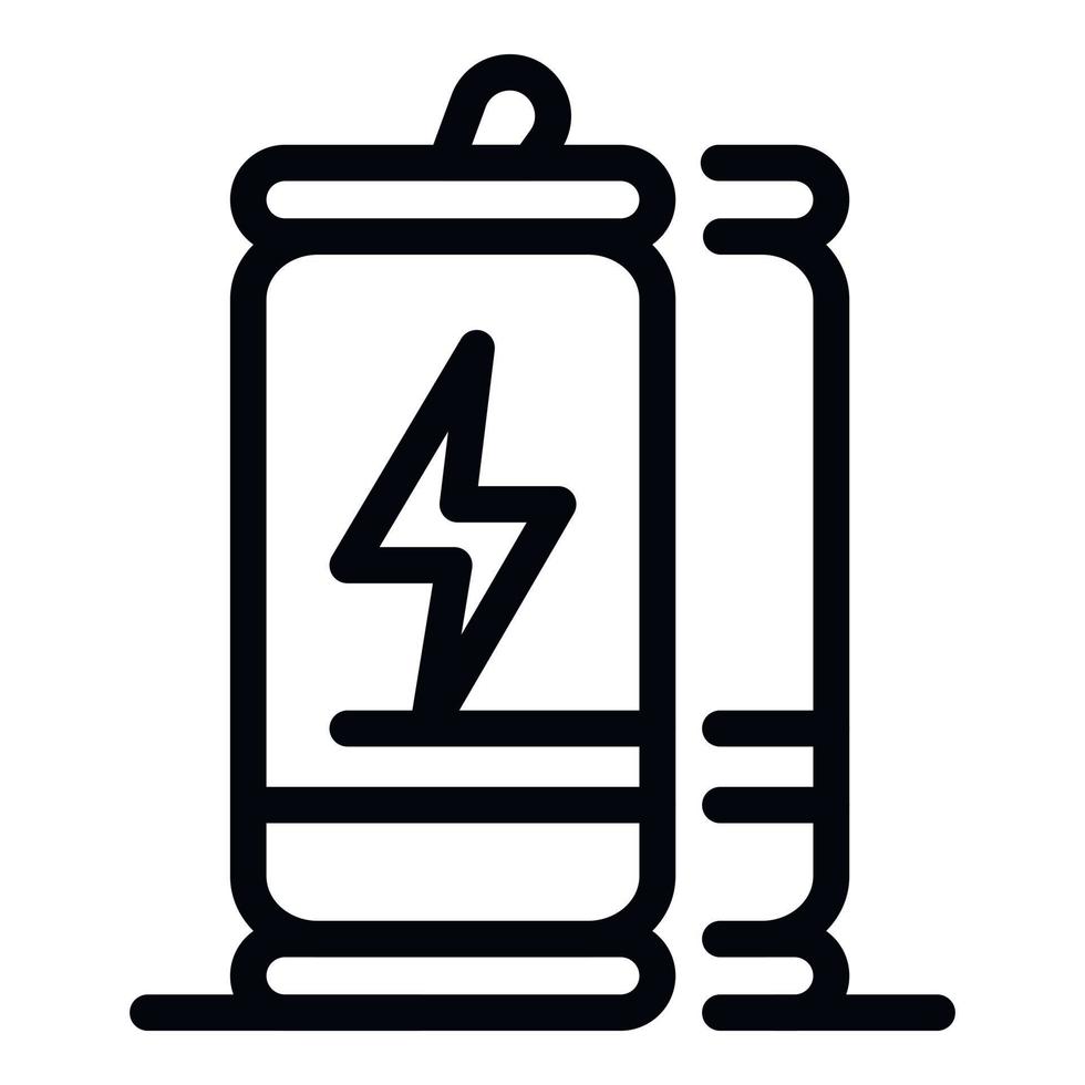 Boost energy drink icon, outline style vector