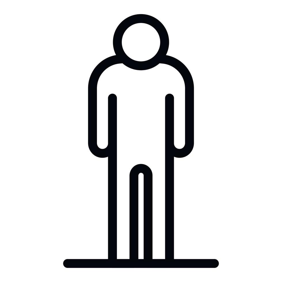 Suffer sad man icon, outline style vector