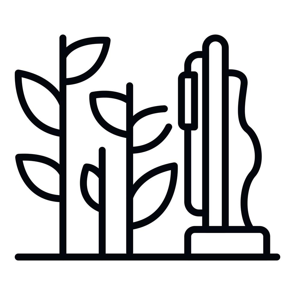 Grow plant icon, outline style vector