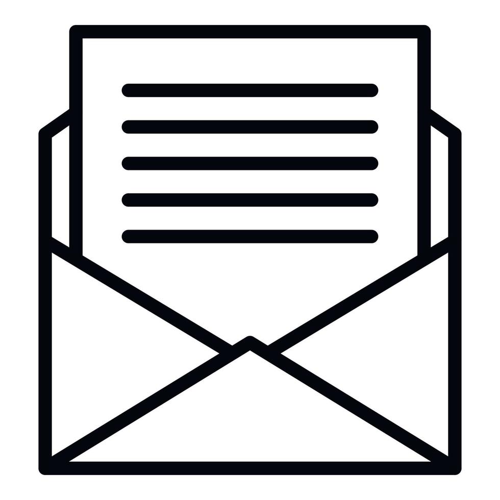 icono de invitación de celebridad por correo, estilo de contorno vector