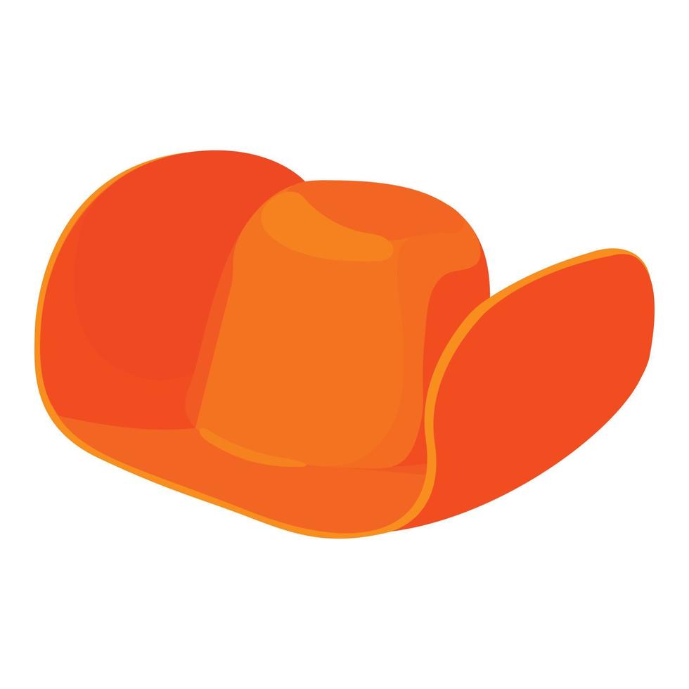 icono de sombrero de vaquero, estilo de dibujos animados vector