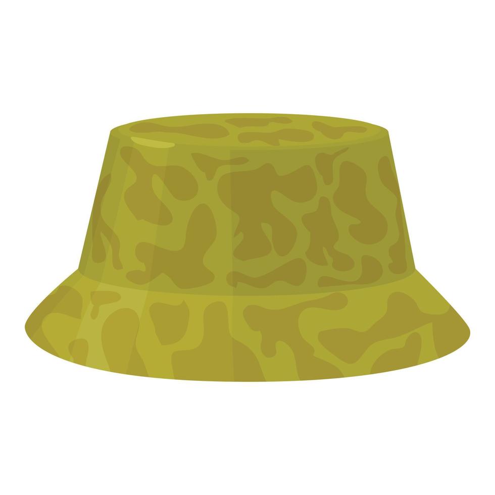 Camp hat icon, cartoon style vector