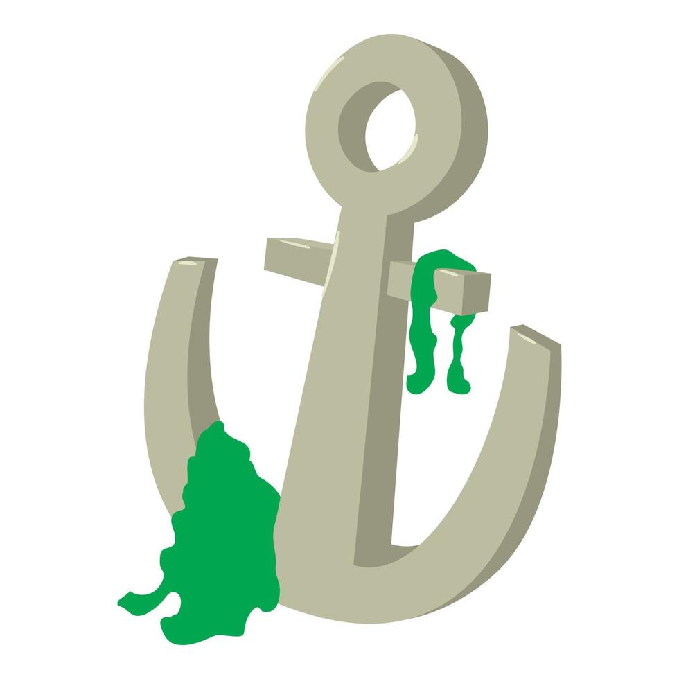 Anchor icon, cartoon style vector