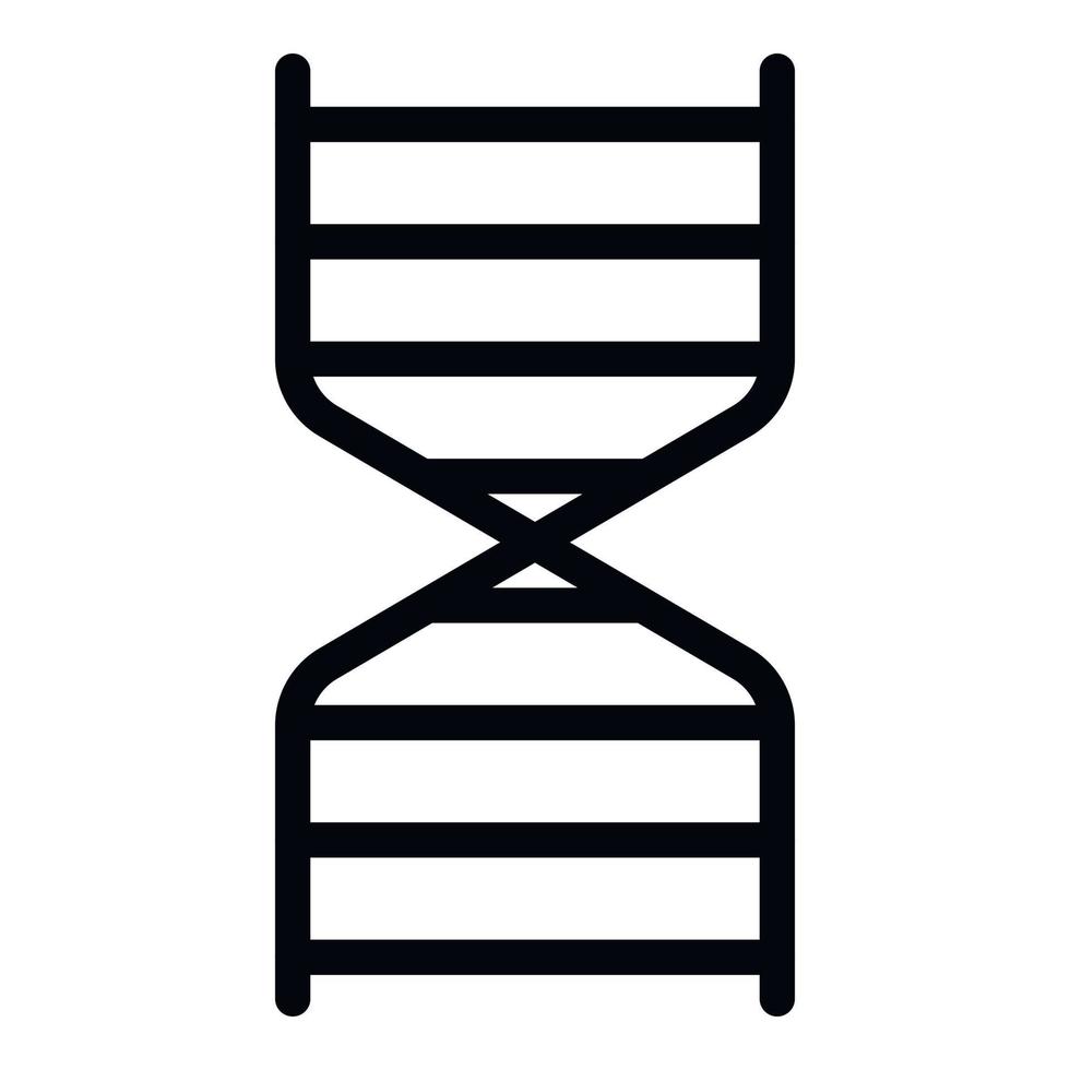 Dna icon, outline style vector