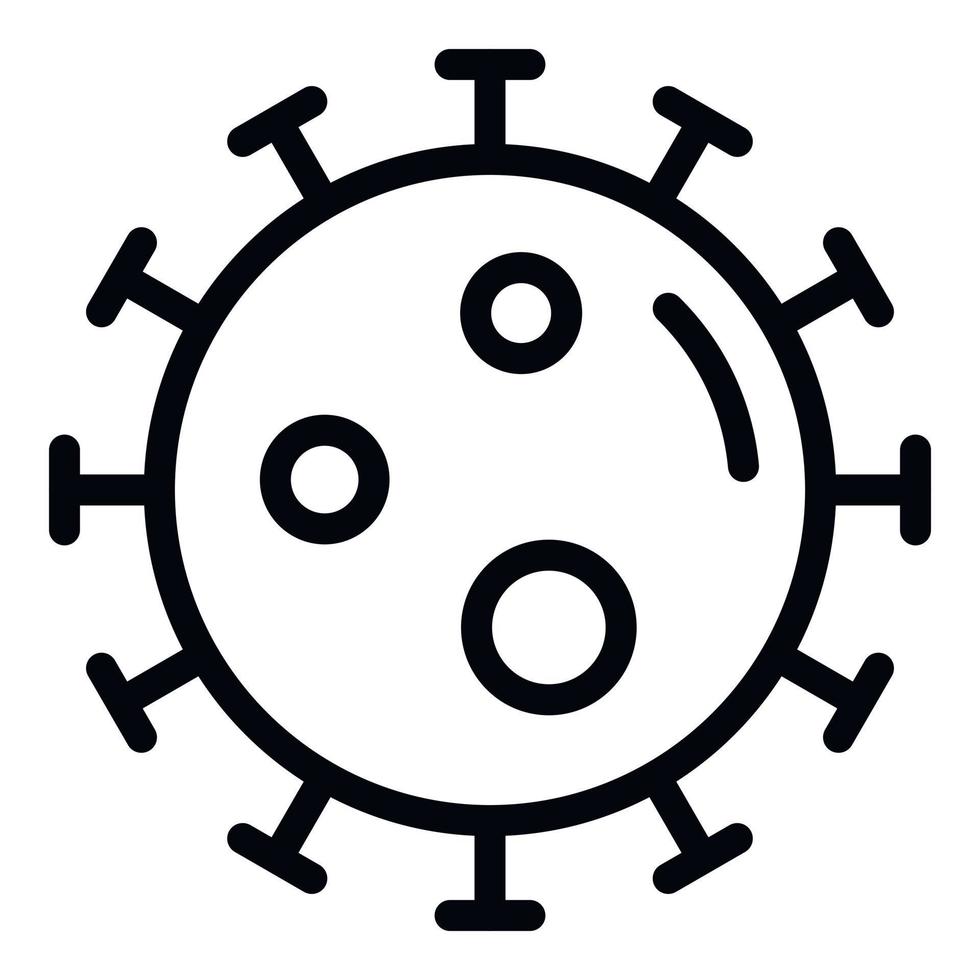Virus icon, outline style vector