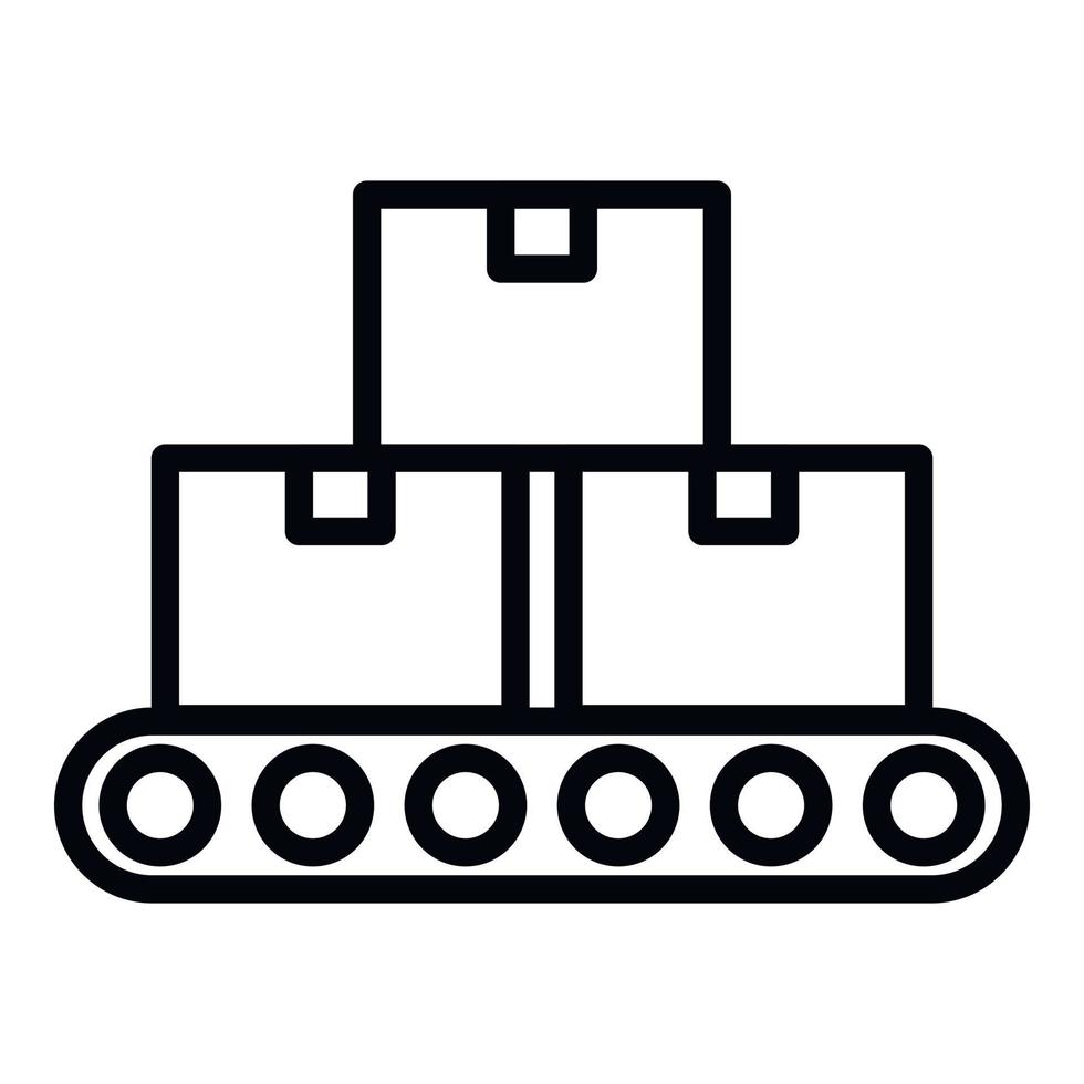 Assembly parcel line icon, outline style vector