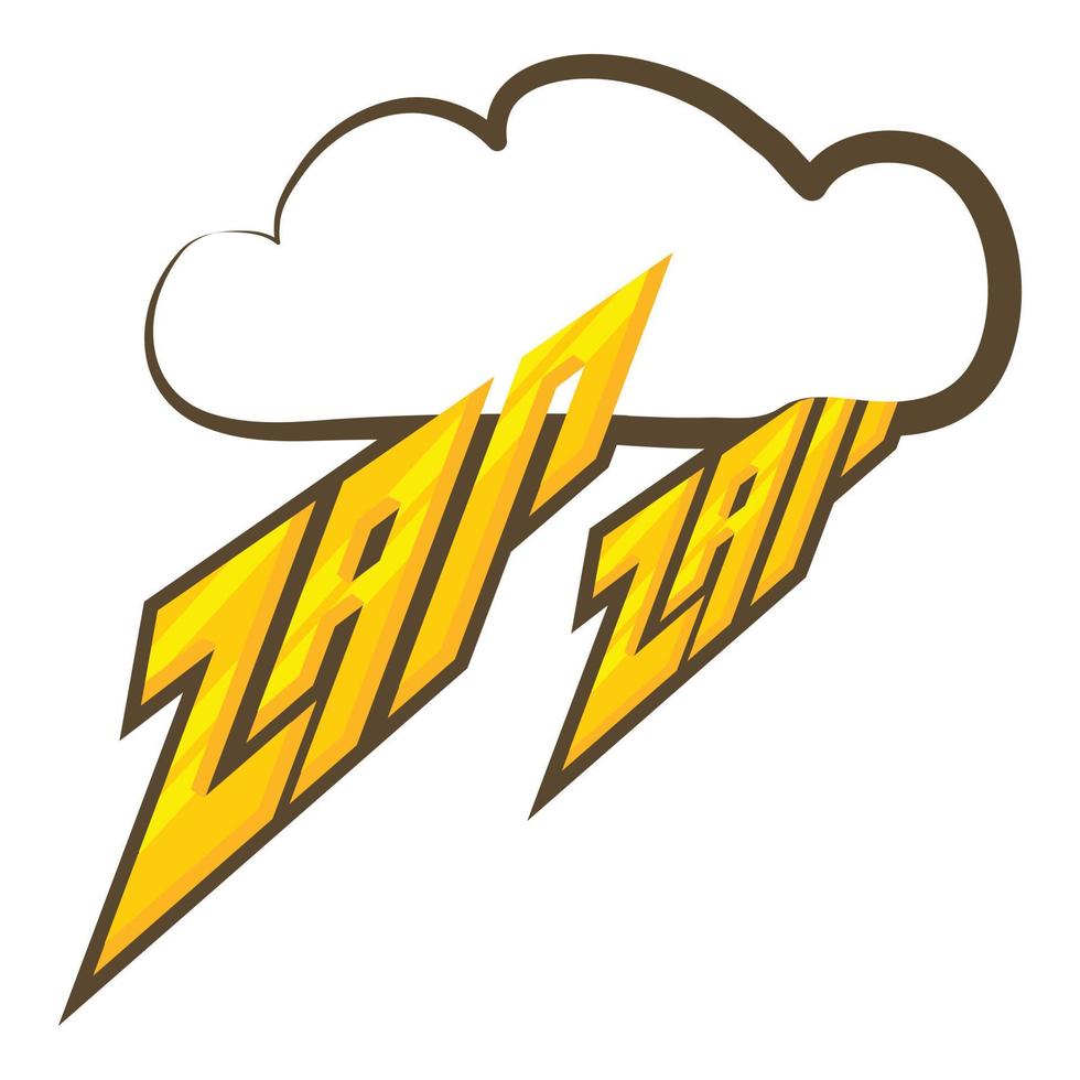 Zapzap sound effect icon, cartoon style 15391284 Vector Art at Vecteezy