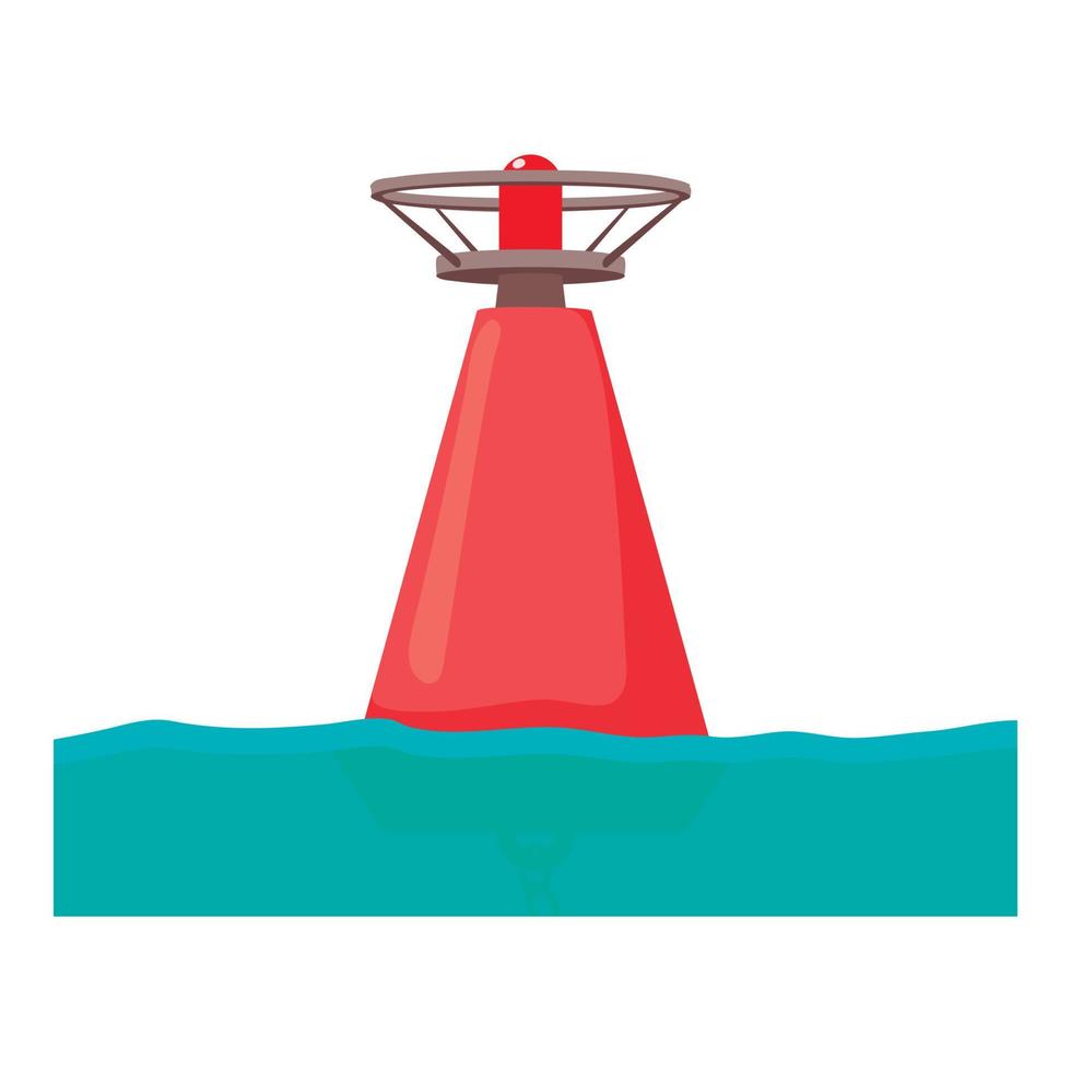 Buoy icon, cartoon style vector